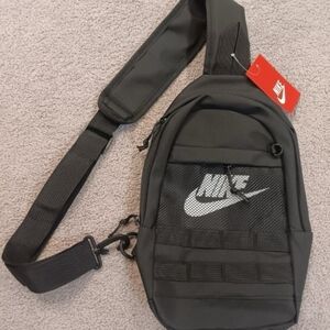 Nike Black Belt Bag with White Logo